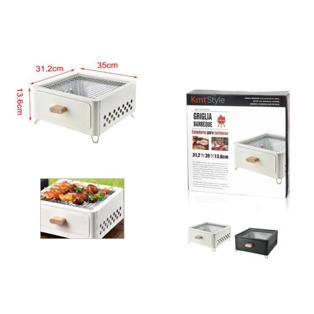 Αναδιπλούμενη Ψησταριά Κάρβουνου 33x29 cm Λευκή Αναδιπλούμενη Ψησταριά Κάρβουνου 33x29 cm Λευκή