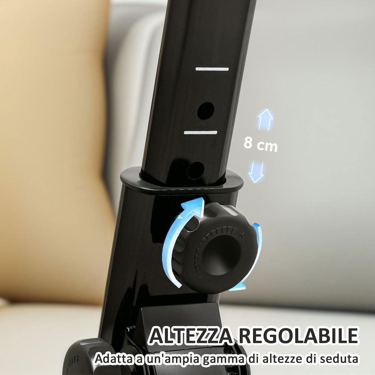 Αναδιπλούμενη Στατική Πεταλιέρα με 3 Ρυθμίσεις Ύψους, LCD Οθόνη και Κυλίνδρους Μασάζ Μαύρη Αναδιπλούμενη Στατική Πεταλιέρα με 3 Ρυθμίσεις Ύψους, LCD Οθόνη και Κυλίνδρους Μασάζ Μαύρη