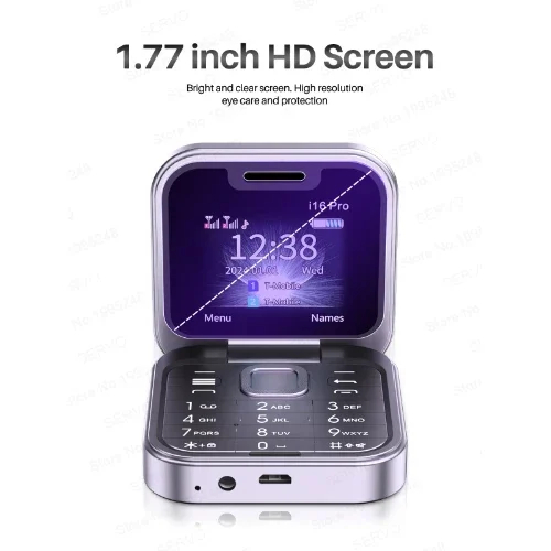 Αναδιπλούμενο Κινητό Τηλέφωνο i17 Pro με 2 Κάρτες Sim, Bluetooth & Κάμερα 0.08MP Αναδιπλούμενο Κινητό Τηλέφωνο i17 Pro με 2 Κάρτες Sim, Bluetooth & Κάμερα 0.08MP