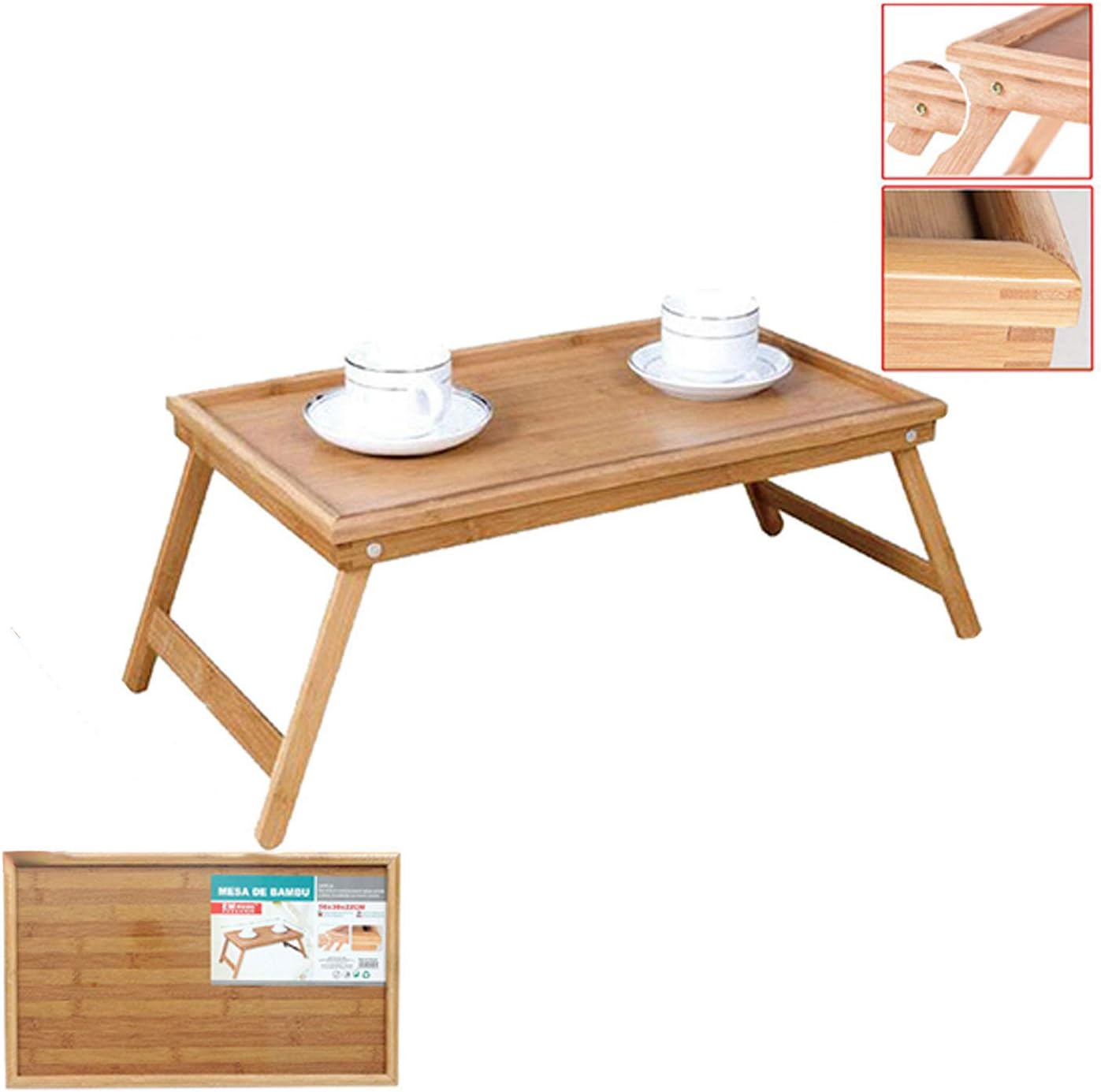 Αναδιπλούμενο Ξύλινο Πολυλειτουργικό Τραπεζάκι με Πτυσσόμενα Πόδια 50 x 30 x 22 cm Αναδιπλούμενο Ξύλινο Πολυλειτουργικό Τραπεζάκι με Πτυσσόμενα Πόδια 50 x 30 x 22 cm