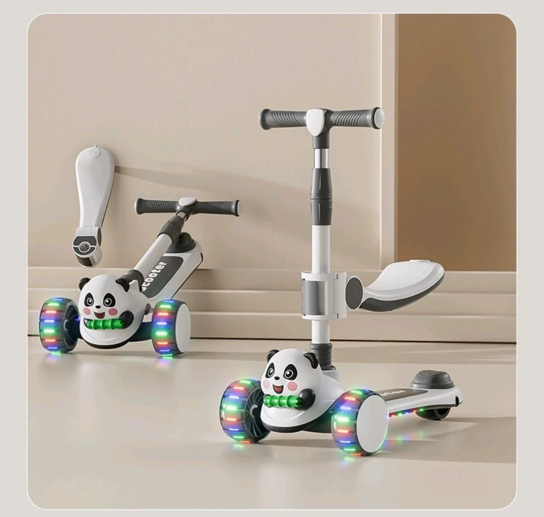 Αναδιπλούμενο Παιδικό Πατίνι με Κάθισμα, Μουσική και RGB Φωτισμό - Panda Αναδιπλούμενο Παιδικό Πατίνι με Κάθισμα, Μουσική και RGB Φωτισμό - Panda