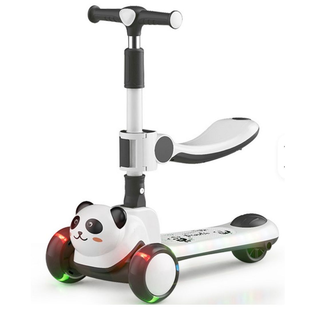 Αναδιπλούμενο Παιδικό Πατίνι με Κάθισμα, Μουσική και RGB Φωτισμό - Panda Αναδιπλούμενο Παιδικό Πατίνι με Κάθισμα, Μουσική και RGB Φωτισμό - Panda
