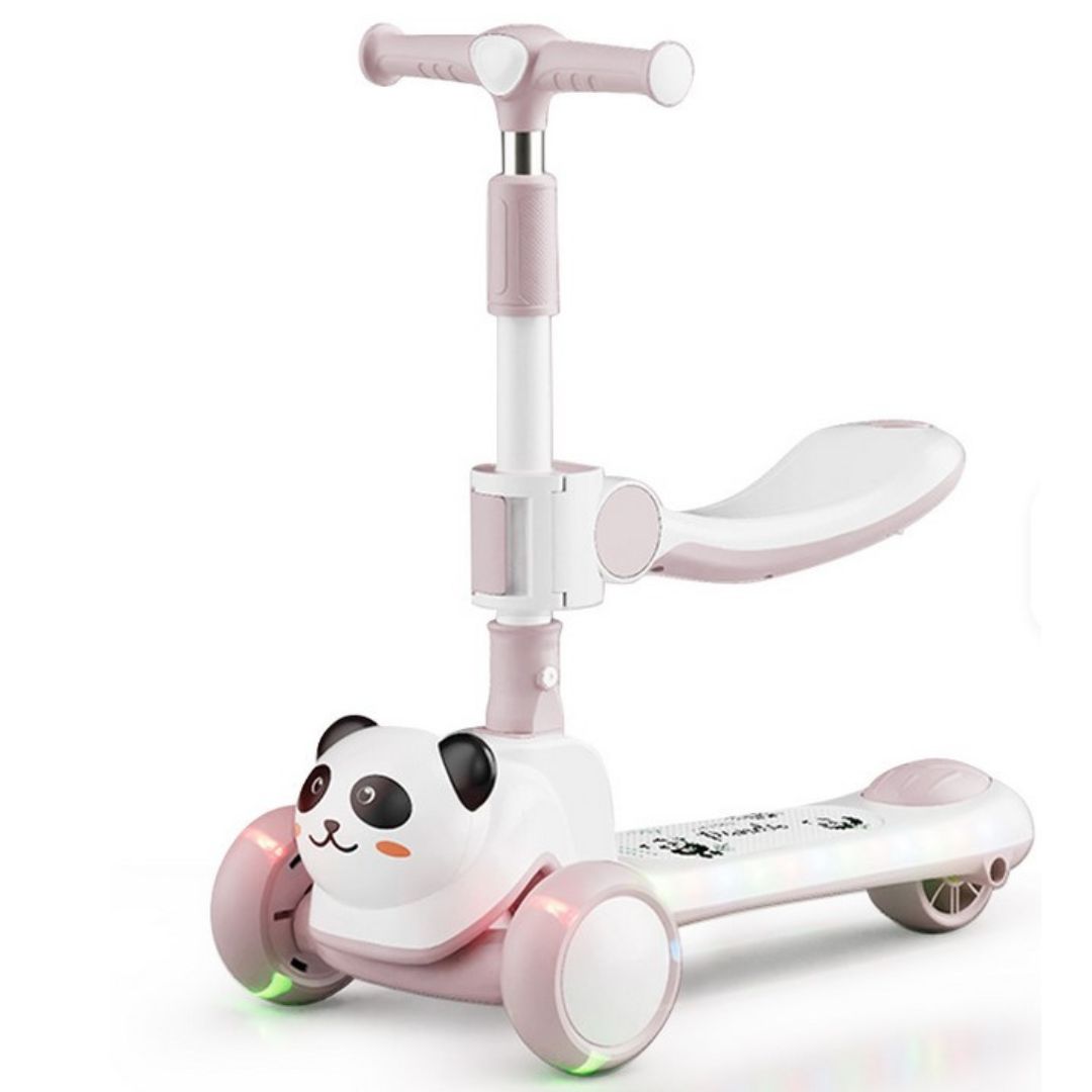 Αναδιπλούμενο Παιδικό Πατίνι με Κάθισμα, Μουσική και RGB Φωτισμό - Panda Αναδιπλούμενο Παιδικό Πατίνι με Κάθισμα, Μουσική και RGB Φωτισμό - Panda