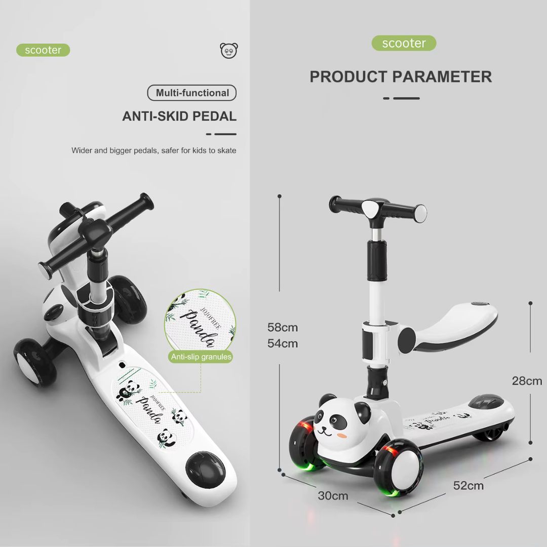 Αναδιπλούμενο Παιδικό Πατίνι με Κάθισμα, Μουσική και RGB Φωτισμό - Panda Αναδιπλούμενο Παιδικό Πατίνι με Κάθισμα, Μουσική και RGB Φωτισμό - Panda