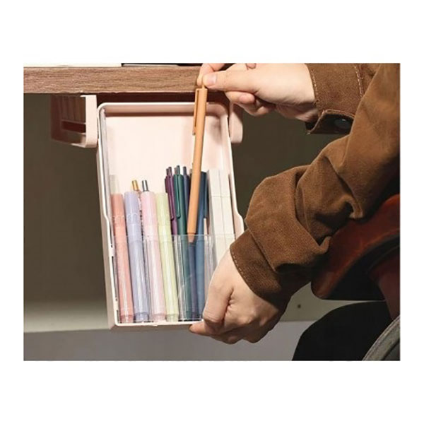 Αναδιπλούμενο Πλαστικό Συρτάρι με Αυτοκόλλητο για Τοποθέτηση Κάτω από Τραπέζι-Under Table Drawer Λευκό Αναδιπλούμενο Πλαστικό Συρτάρι με Αυτοκόλλητο για Τοποθέτηση Κάτω από Τραπέζι-Under Table Drawer Λευκό