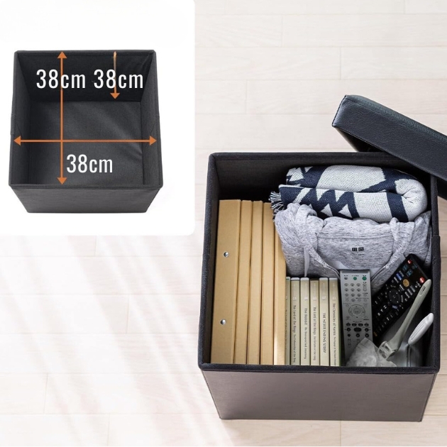 Αναδιπλούμενο Σκαμπό Δερματίνης με Αποθηκευτικό Χώρο 38x38x38cm Αναδιπλούμενο Σκαμπό Δερματίνης με Αποθηκευτικό Χώρο 38x38x38cm