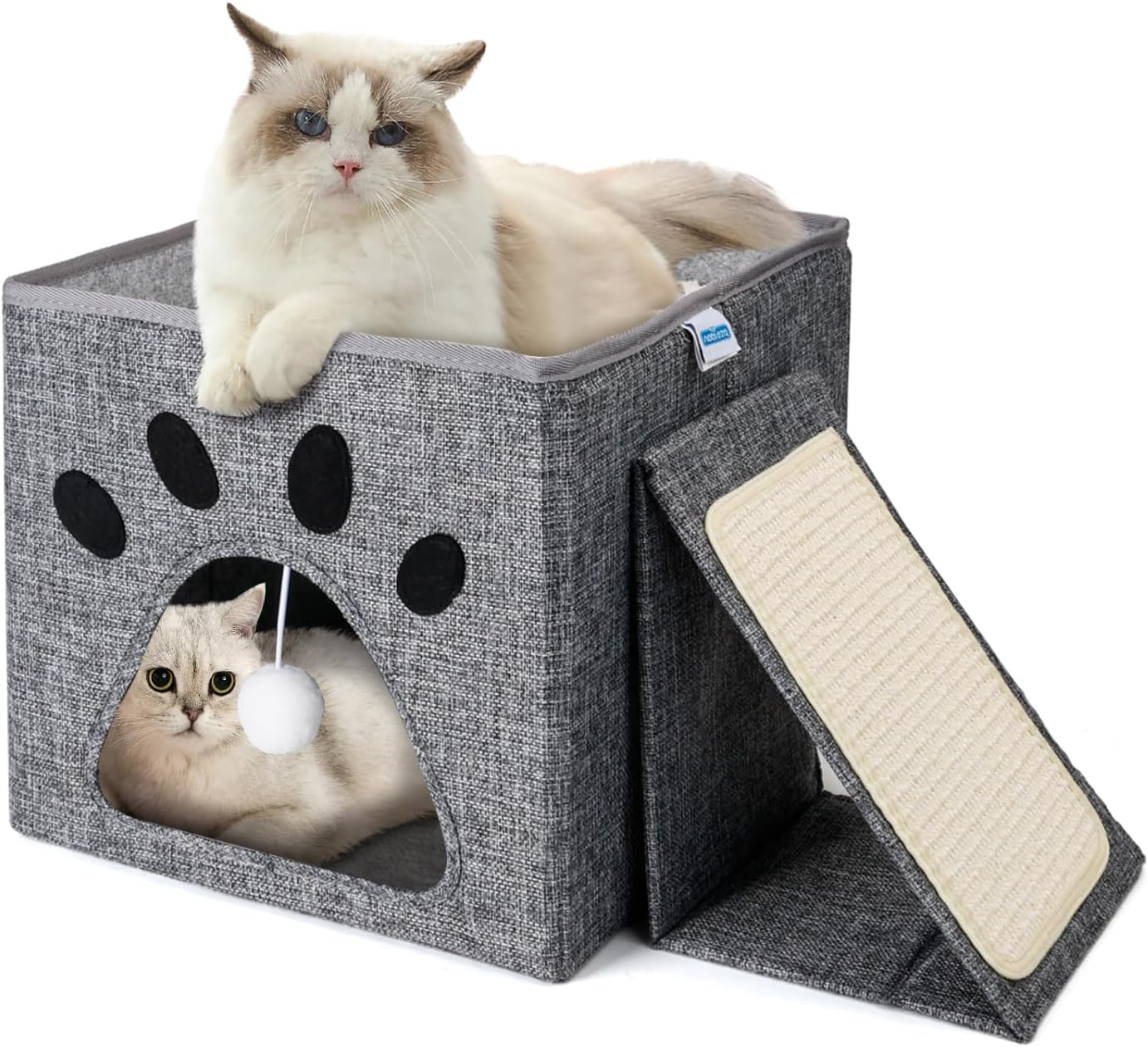 Αναδιπλούμενο Σπιτάκι Γάτας με Κρεμαστό Παιχνίδι & Ονυχοδρόμιο 48 x 29 x 35cm Nobleza Αναδιπλούμενο Σπιτάκι Γάτας με Κρεμαστό Παιχνίδι & Ονυχοδρόμιο 48 x 29 x 35cm Nobleza