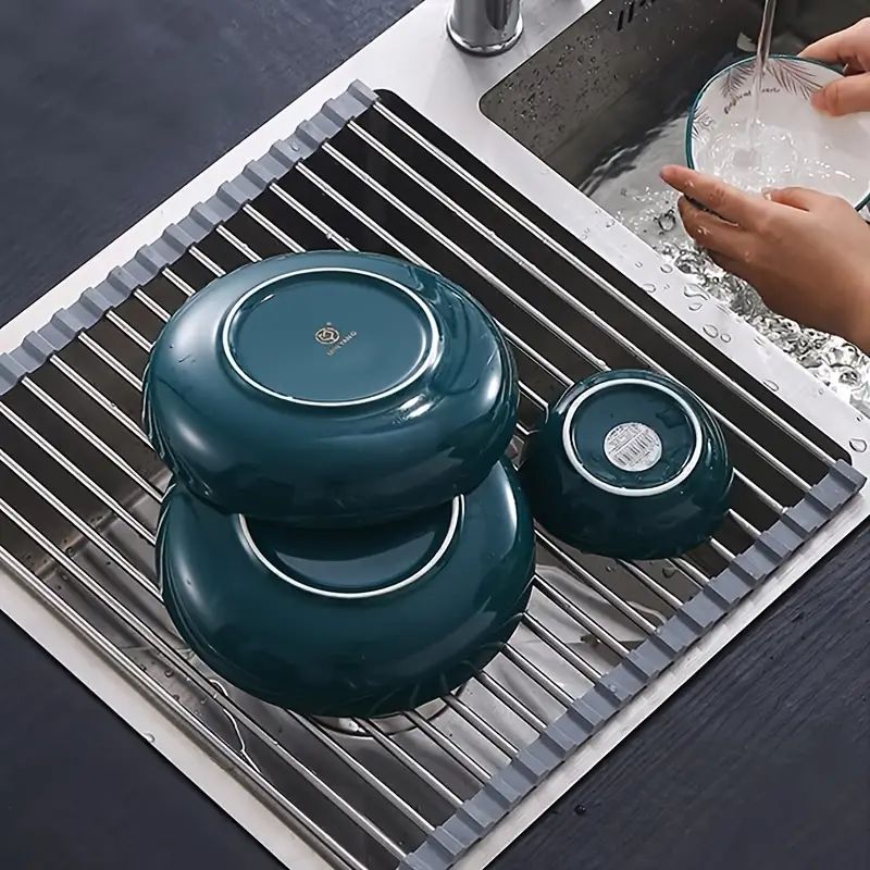 Αναδιπλούμενο Στραγγιστήρι Πιάτων Από Ανοξείδωτο Ατσάλι - Ράφι για Στέγνωμα Πιάτων για το Νεροχύτη Αναδιπλούμενο Στραγγιστήρι Πιάτων Από Ανοξείδωτο Ατσάλι - Ράφι για Στέγνωμα Πιάτων για το Νεροχύτη