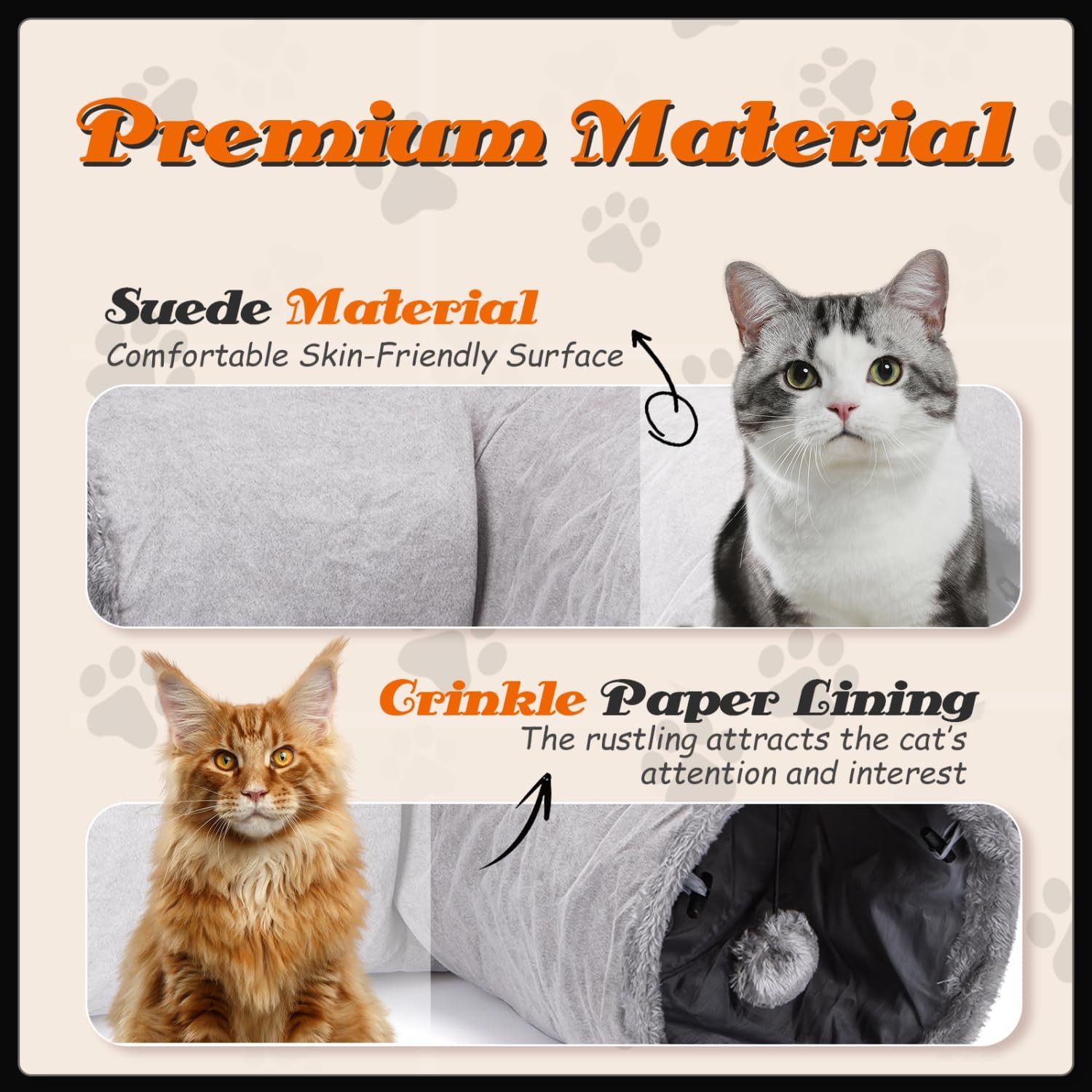 Αναδιπλούμενο Τούνελ - Παιχνίδι Γάτας με 4 Ανοίγματα 80x25x30cm Αναδιπλούμενο Τούνελ - Παιχνίδι Γάτας με 4 Ανοίγματα 80x25x30cm