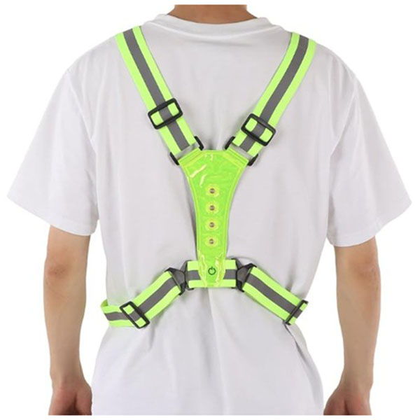 Ανακλαστικό Γιλέκο Ασφαλείας με Ρυθμιζόμενες Τιράντες και 8 Φώτα LED Ανακλαστικό Γιλέκο Ασφαλείας με Ρυθμιζόμενες Τιράντες και 8 Φώτα LED