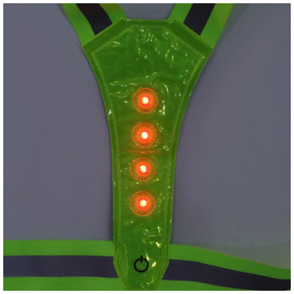 Ανακλαστικό Γιλέκο Ασφαλείας με Ρυθμιζόμενες Τιράντες και 8 Φώτα LED Ανακλαστικό Γιλέκο Ασφαλείας με Ρυθμιζόμενες Τιράντες και 8 Φώτα LED