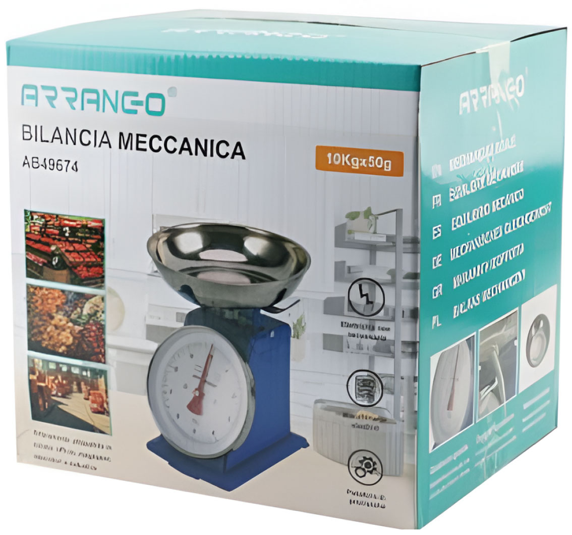 Αναλογική Επιτραπέζια Ζυγαριά 10kg Με Υποδιαίρεση 50gr με Μεταλλικό Μπολ ARRANGO AB49674 Αναλογική Επιτραπέζια Ζυγαριά 10kg Με Υποδιαίρεση 50gr με Μεταλλικό Μπολ ARRANGO AB49674