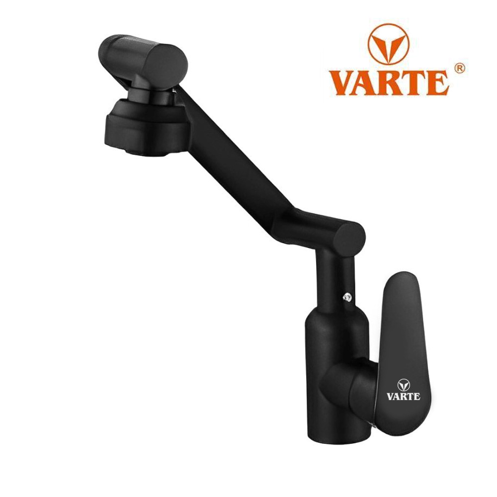 Αναμεικτική Μπαταρία Κουζίνας Πάγκου από Ανοξείδωτο Ατσάλι Varte Μαύρο Αναμεικτική Μπαταρία Κουζίνας Πάγκου από Ανοξείδωτο Ατσάλι Varte Μαύρο