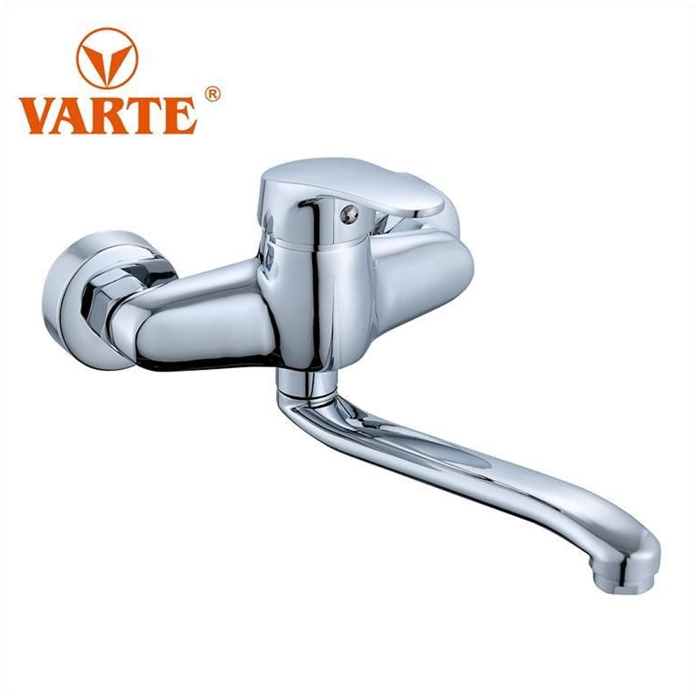 Αναμεικτική Μπαταρία Κουζίνας Τοίχου από Ανοξείδωτο Ατσάλι Varte Ασημί Αναμεικτική Μπαταρία Κουζίνας Τοίχου από Ανοξείδωτο Ατσάλι Varte Ασημί