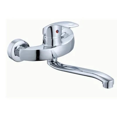 Αναμεικτική Μπαταρία Κουζίνας Τοίχου από Ανοξείδωτο Ατσάλι Varte Ασημί Αναμεικτική Μπαταρία Κουζίνας Τοίχου από Ανοξείδωτο Ατσάλι Varte Ασημί