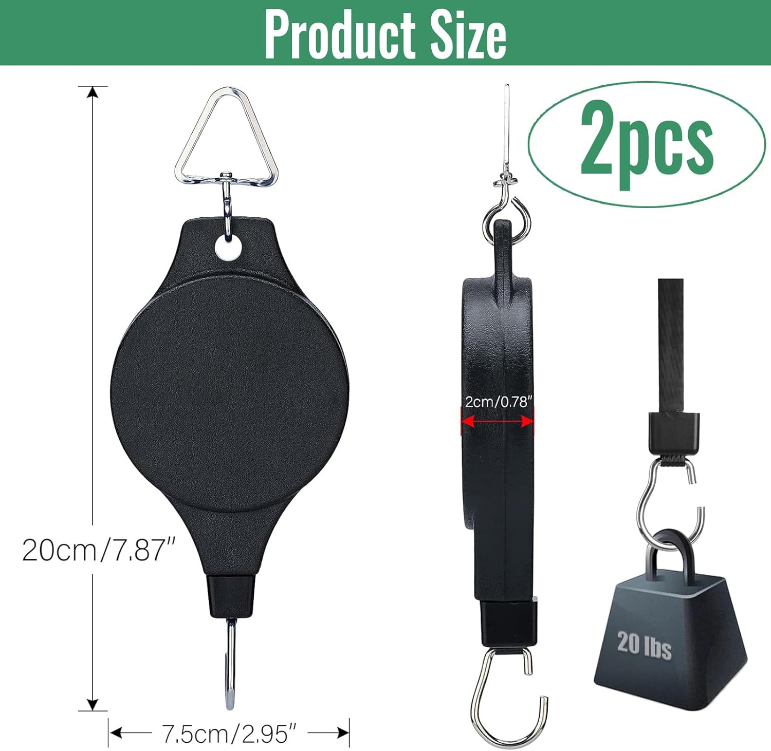 Ανασυρόμενη Τροχαλία 20-90cm Πολλαπλών Χρήσεων - Κρεμαστός Γάντζος για Γλάστρες - Μέγιστο Βάρος Αντοχής 15 Kg Ανασυρόμενη Τροχαλία 20-90cm Πολλαπλών Χρήσεων - Κρεμαστός Γάντζος για Γλάστρες - Μέγιστο Βάρος Αντοχής 15 Kg