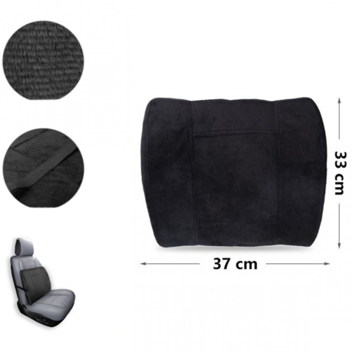Ανατομικό Μαξιλάρι Καθίσματος Αυτοκινήτου με Memory Foam 37 x 33 x 8 cm Ανατομικό Μαξιλάρι Καθίσματος Αυτοκινήτου με Memory Foam 37 x 33 x 8 cm