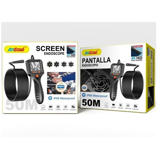 Andowl Αδιάβροχη Ψηφιακή Ενδοσκοπική Κάμερα FHD, Έγχρωμη Οθόνη HD 2.4