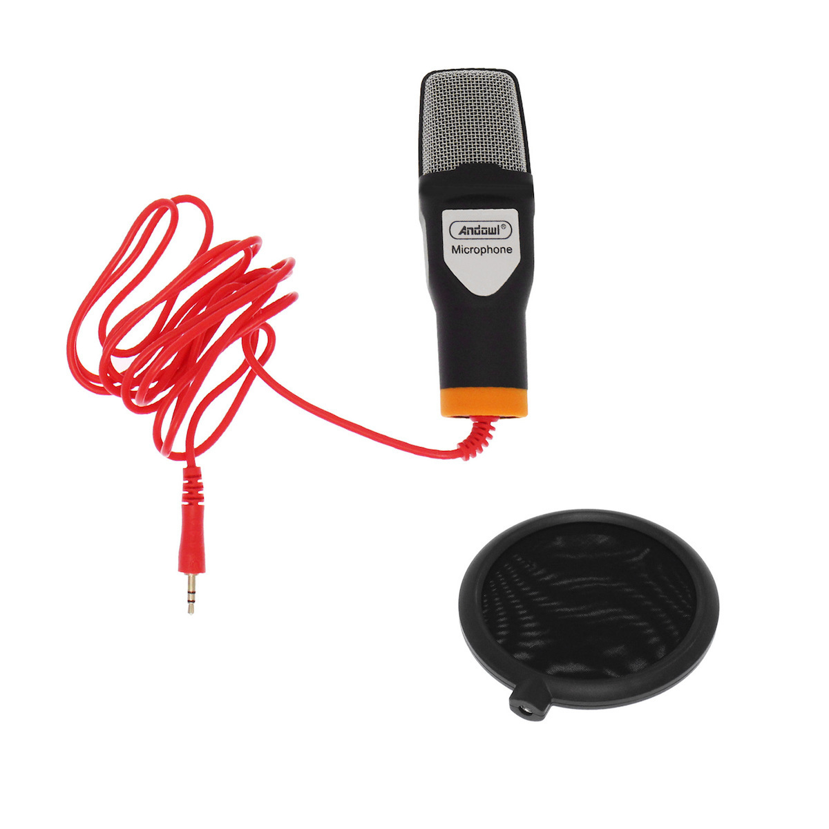 Andowl Εξωτερική Επαγγελματική Κάρτα Ήχου & Πυκνωτικό Μικρόφωνο 3.5mm Jack με Βάση Αράχνη / Pop Φίλτρο / Τρίποδο / USB Microphone Soundcard Set Andowl Εξωτερική Επαγγελματική Κάρτα Ήχου & Πυκνωτικό Μικρόφωνο 3.5mm Jack με Βάση Αράχνη / Pop Φίλτρο / Τρίποδο / USB Microphone Soundcard Set
