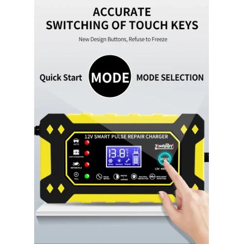 ANDOWL Φορτιστής Μπαταρίας Αυτοκινήτου , Μοτοσυκλέτας 12V 6A με Κροκοδειλάκια και Πρίζα Q-DP1520 Κίτρινο ANDOWL Φορτιστής Μπαταρίας Αυτοκινήτου , Μοτοσυκλέτας 12V 6A με Κροκοδειλάκια και Πρίζα Q-DP1520 Κίτρινο