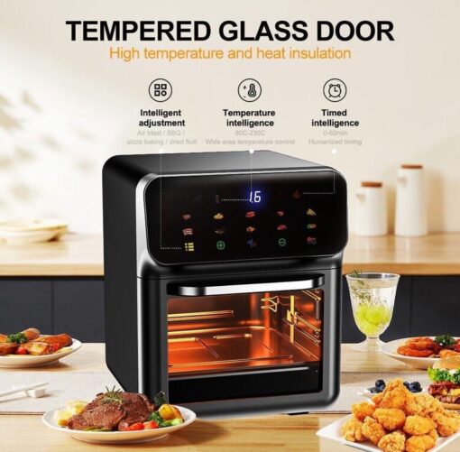 Andowl Ηλεκτρική Φριτέζα Αέρος με Ρυθμιζόμενο Θερμοστάτη και Οθόνη LCD- Air Fryer 12L 1800W Andowl Ηλεκτρική Φριτέζα Αέρος με Ρυθμιζόμενο Θερμοστάτη και Οθόνη LCD- Air Fryer 12L 1800W