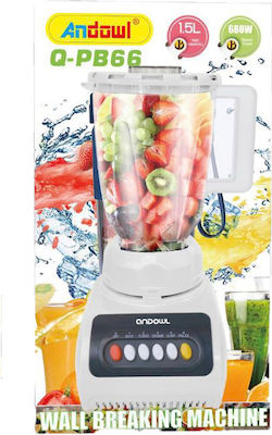Andowl Ηλεκτρικό Μπλέντερ 680W 1.5L με Λεπίδα από Ανοξείδωτο Ατσάλι Andowl Ηλεκτρικό Μπλέντερ 680W 1.5L με Λεπίδα από Ανοξείδωτο Ατσάλι