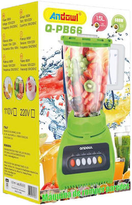 Andowl Ηλεκτρικό Μπλέντερ 680W 1.5L με Λεπίδα από Ανοξείδωτο Ατσάλι Andowl Ηλεκτρικό Μπλέντερ 680W 1.5L με Λεπίδα από Ανοξείδωτο Ατσάλι