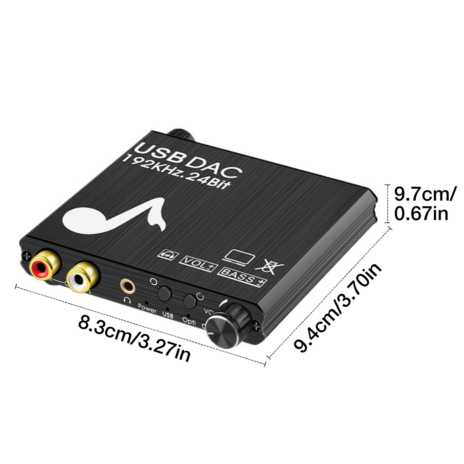 Andowl Μετατροπέας Ψηφιακού σε Αναλογικό Ήχου Coaxial / Toslink / USB - A Female σε RCA Female Andowl Μετατροπέας Ψηφιακού σε Αναλογικό Ήχου Coaxial / Toslink / USB - A Female σε RCA Female