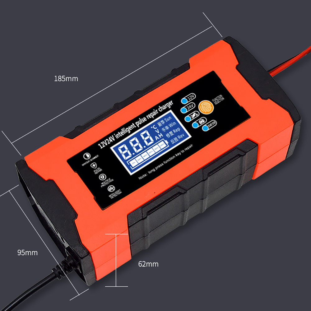 Andowl Παλμικός Φορτιστής Μπαταρίας Μολύβδου Αυτοκινήτων / Σκαφών 12V / 24V 2Ah – 150Ah – Μαύρο, Κόκκινο Andowl Παλμικός Φορτιστής Μπαταρίας Μολύβδου Αυτοκινήτων / Σκαφών 12V / 24V 2Ah – 150Ah – Μαύρο, Κόκκινο