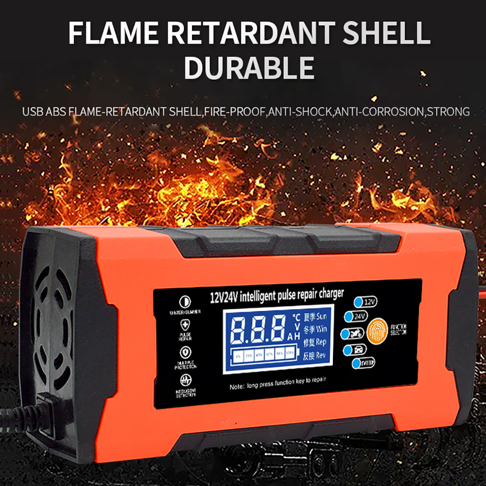 Andowl Παλμικός Φορτιστής Μπαταρίας Μολύβδου Αυτοκινήτων / Σκαφών 12V / 24V 2Ah – 150Ah – Μαύρο, Κόκκινο Andowl Παλμικός Φορτιστής Μπαταρίας Μολύβδου Αυτοκινήτων / Σκαφών 12V / 24V 2Ah – 150Ah – Μαύρο, Κόκκινο