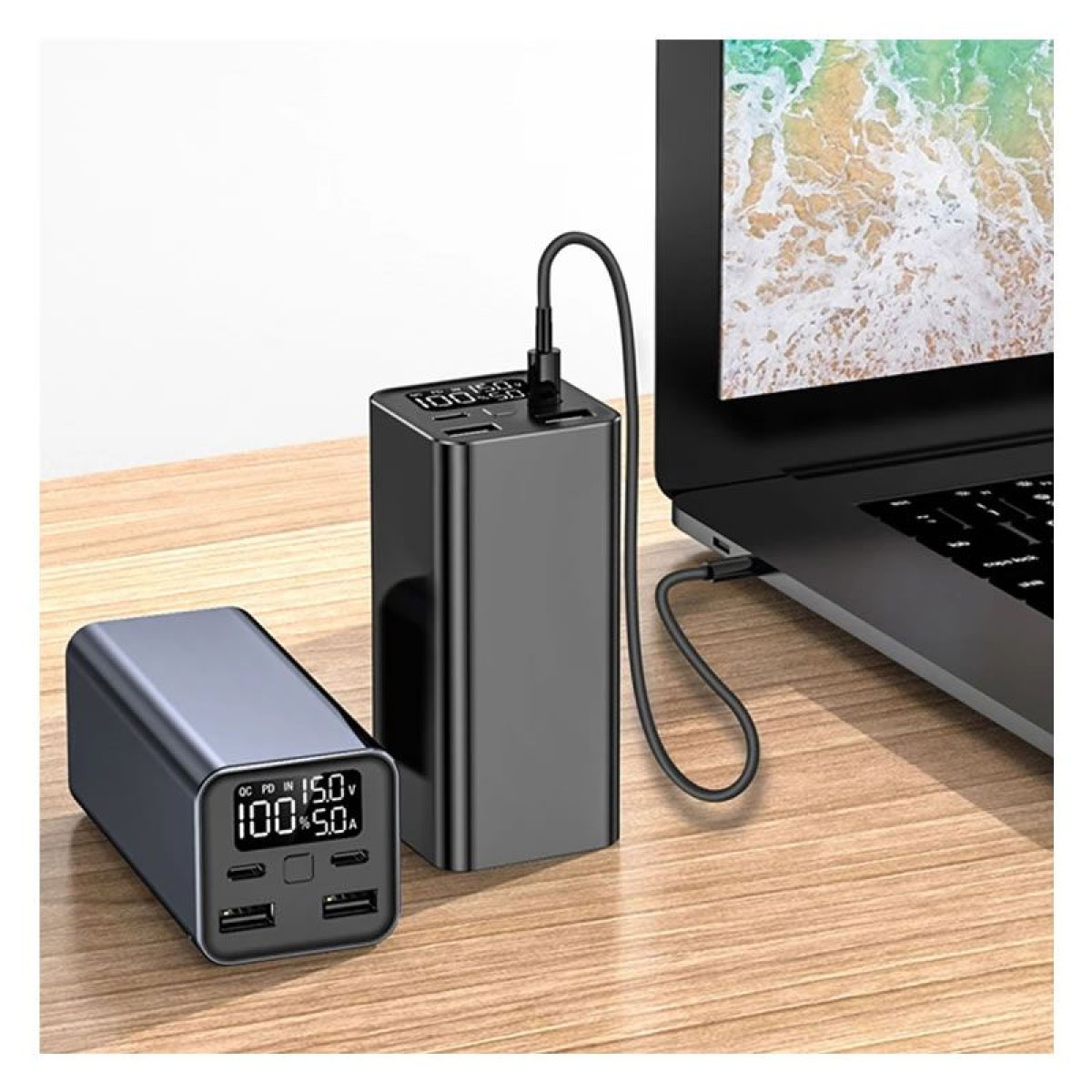ANDOWL Power Bank 30000mAh 100W Με Διπλή Έξοδο USB-C & USB-A και Ψηφιακή Οθόνη ANDOWL Power Bank 30000mAh 100W Με Διπλή Έξοδο USB-C & USB-A και Ψηφιακή Οθόνη