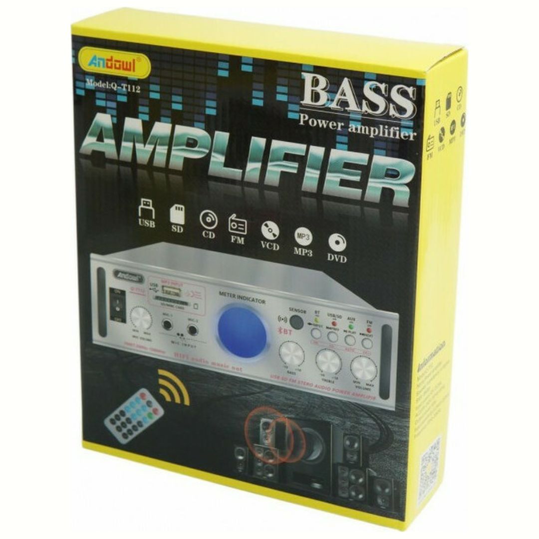 Andowl Ραδιοενισχυτής με Λειτουργία Καραόκε , Συνδεσιμότητα Bluetooth, Υποδοχές USB & SD και Τηλεχειρηστήριο Andowl Ραδιοενισχυτής με Λειτουργία Καραόκε , Συνδεσιμότητα Bluetooth, Υποδοχές USB & SD και Τηλεχειρηστήριο