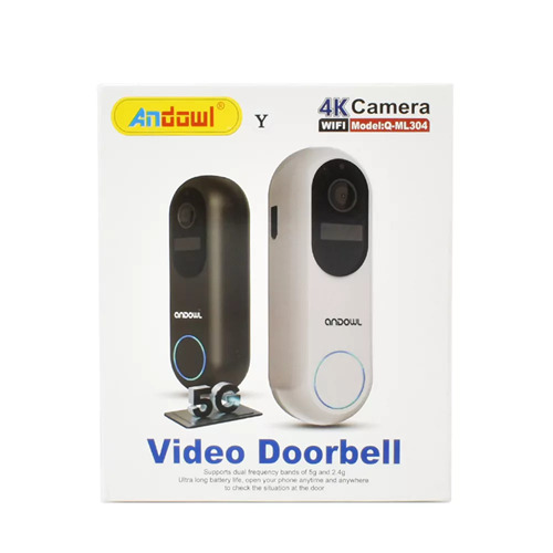 Andowl Smart WiFi Κουδούνι Πόρτας με Κάμερα 4K και Υποδοχή Κάρτας Mνήμης έως 128GB Andowl Smart WiFi Κουδούνι Πόρτας με Κάμερα 4K και Υποδοχή Κάρτας Mνήμης έως 128GB