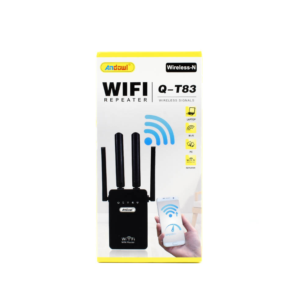 Andowl WiFi Extender Single Band 2.4GHz 300Mbps με 2 Θύρες Ethernet Andowl WiFi Extender Single Band 2.4GHz 300Mbps με 2 Θύρες Ethernet