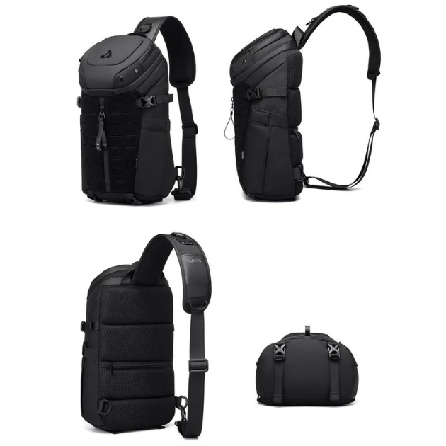 Ανδρική Αδιάβροχη Crossbody Τσάντα Antitheft με Πολλαπλές Θήκες - OZUKO Ανδρική Αδιάβροχη Crossbody Τσάντα Antitheft με Πολλαπλές Θήκες - OZUKO