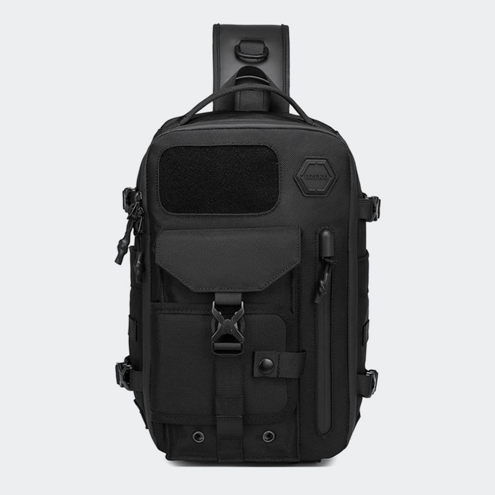 Ανδρική Αδιάβροχη Τσάντα Στήθους με Πολλαπλές Τσέπες - OZUKO Ανδρική Αδιάβροχη Τσάντα Στήθους με Πολλαπλές Τσέπες - OZUKO