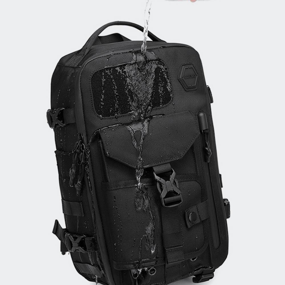 Ανδρική Αδιάβροχη Τσάντα Στήθους με Πολλαπλές Τσέπες - OZUKO Ανδρική Αδιάβροχη Τσάντα Στήθους με Πολλαπλές Τσέπες - OZUKO