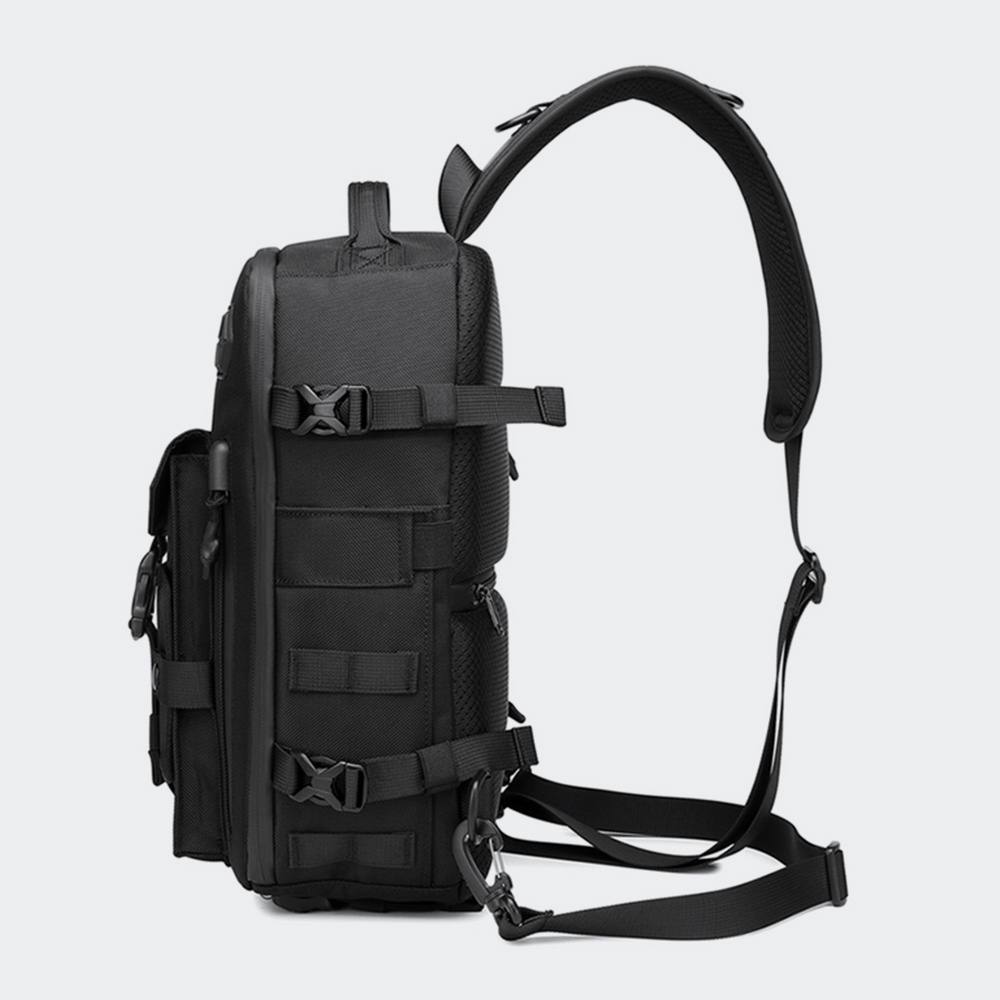 Ανδρική Αδιάβροχη Τσάντα Στήθους με Πολλαπλές Τσέπες - OZUKO Ανδρική Αδιάβροχη Τσάντα Στήθους με Πολλαπλές Τσέπες - OZUKO