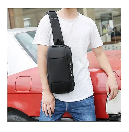 Ανδρική Τσάντα Ώμου με Ρυθμιζόμενο Ιμάντα και Φερμουάρ Ozuko Ανδρική Τσάντα Ώμου με Ρυθμιζόμενο Ιμάντα και Φερμουάρ Ozuko