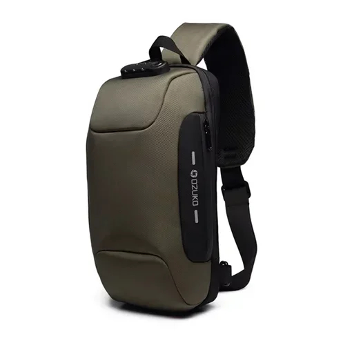 Ανδρική Τσάντα Ώμου με Ρυθμιζόμενο Ιμάντα και Φερμουάρ Ozuko Ανδρική Τσάντα Ώμου με Ρυθμιζόμενο Ιμάντα και Φερμουάρ Ozuko