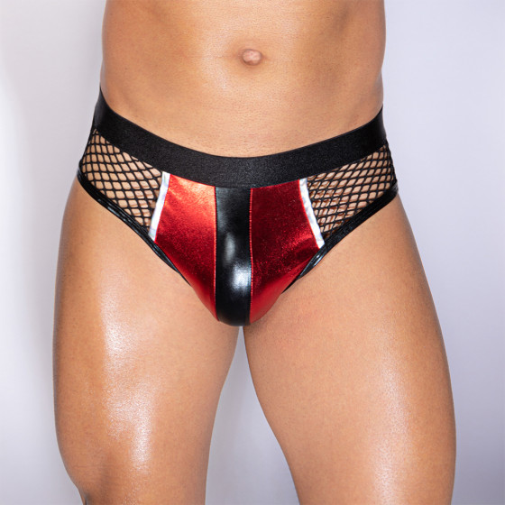 Ανδρικό Slip με Δίχτυ & Leather-Look Λεπτομέρειες Ανδρικό Slip με Δίχτυ & Leather-Look Λεπτομέρειες