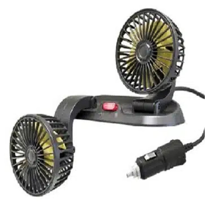 Ανεμιστήρας Καμπίνας Οχημάτων Διπλός 12V σε Μαύρο Χρώμα Ανεμιστήρας Καμπίνας Οχημάτων Διπλός 12V σε Μαύρο Χρώμα