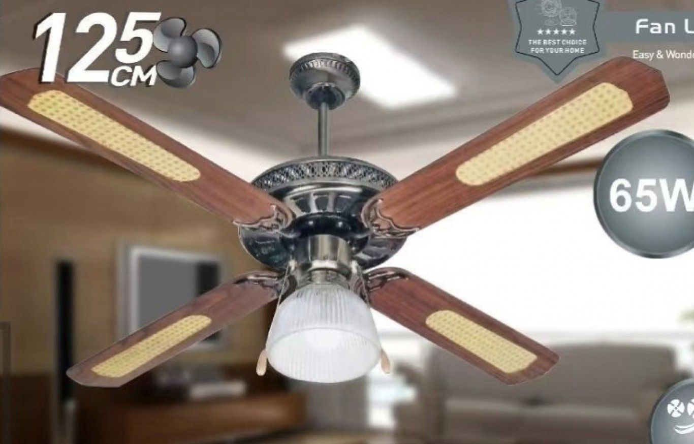 Ανεμιστήρας Οροφής 65W με 3 Ταχύτητες 4 Φτερά με Φως και Τηλεχειριστήριο 125cm Καφέ Hoomei Ανεμιστήρας Οροφής 65W με 3 Ταχύτητες 4 Φτερά με Φως και Τηλεχειριστήριο 125cm Καφέ Hoomei