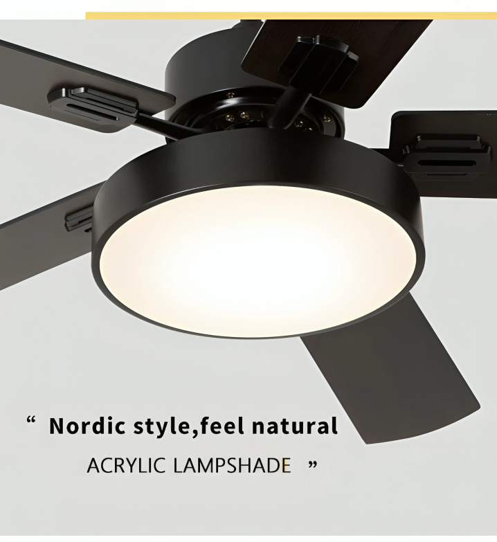 Ανεμιστήρας Οροφής με 5 Ξύλινα Πτερύγια και Φωτιστικό LED Ανεμιστήρας Οροφής με 5 Ξύλινα Πτερύγια και Φωτιστικό LED