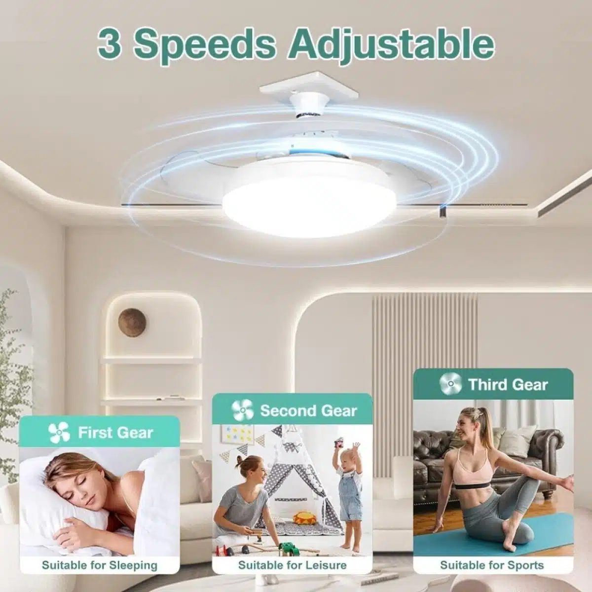 Ανεμιστήρας Οροφής Με Φως LED 120W Και Τηλεχειριστήριο RiXME Ανεμιστήρας Οροφής Με Φως LED 120W Και Τηλεχειριστήριο RiXME