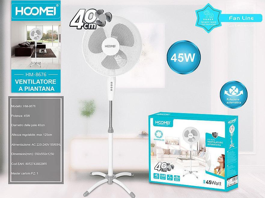 Ανεμιστήρας Ορθοστάτης 45W με Διάμετρο 40cm - Hoomei Ανεμιστήρας Ορθοστάτης 45W με Διάμετρο 40cm - Hoomei