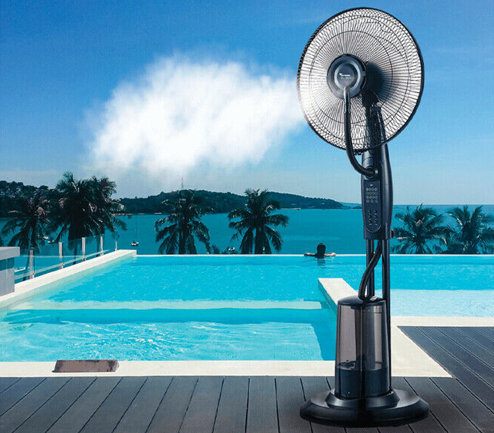 Ανεμιστήρας Ορθοστάτης 75W Υδρονέφωσης με Διάμετρο 41cm και Τηλεχειριστήριο - Muhler Ανεμιστήρας Ορθοστάτης 75W Υδρονέφωσης με Διάμετρο 41cm και Τηλεχειριστήριο - Muhler