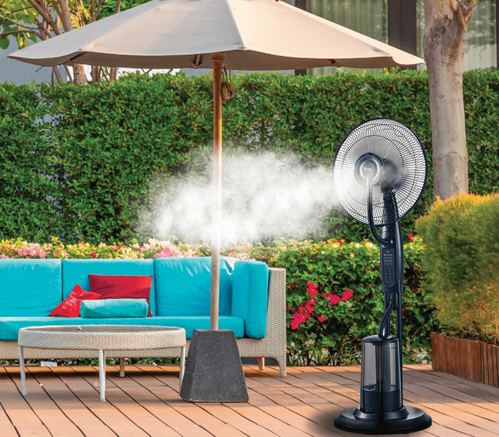 Ανεμιστήρας Ορθοστάτης 75W Υδρονέφωσης με Διάμετρο 41cm και Τηλεχειριστήριο - Muhler Ανεμιστήρας Ορθοστάτης 75W Υδρονέφωσης με Διάμετρο 41cm και Τηλεχειριστήριο - Muhler