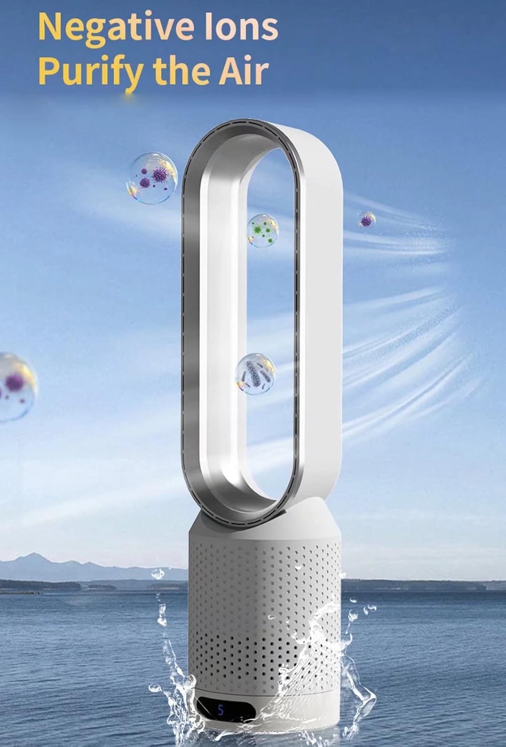 Ανεμιστήρας Πύργος χωρίς Πτερύγια 57cm με Τηλεχειριστήριο & Καθαρισμό Αέρα - Ιδανικός για Σπίτι & Γραφείο - Arrango Ανεμιστήρας Πύργος χωρίς Πτερύγια 57cm με Τηλεχειριστήριο & Καθαρισμό Αέρα - Ιδανικός για Σπίτι & Γραφείο - Arrango