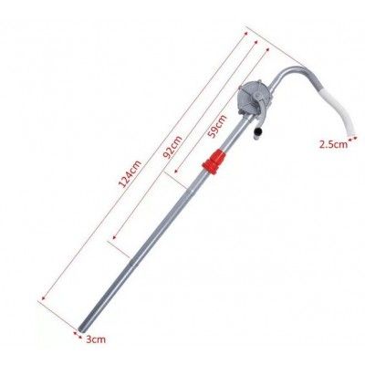 Ανοξείδωτη Αντλία Βαρελιού για Χειροκίνητη Μετάγγιση Υγρών Καυσίμου με Περιστροφική Μανιβέλα Ανοξείδωτη Αντλία Βαρελιού για Χειροκίνητη Μετάγγιση Υγρών Καυσίμου με Περιστροφική Μανιβέλα